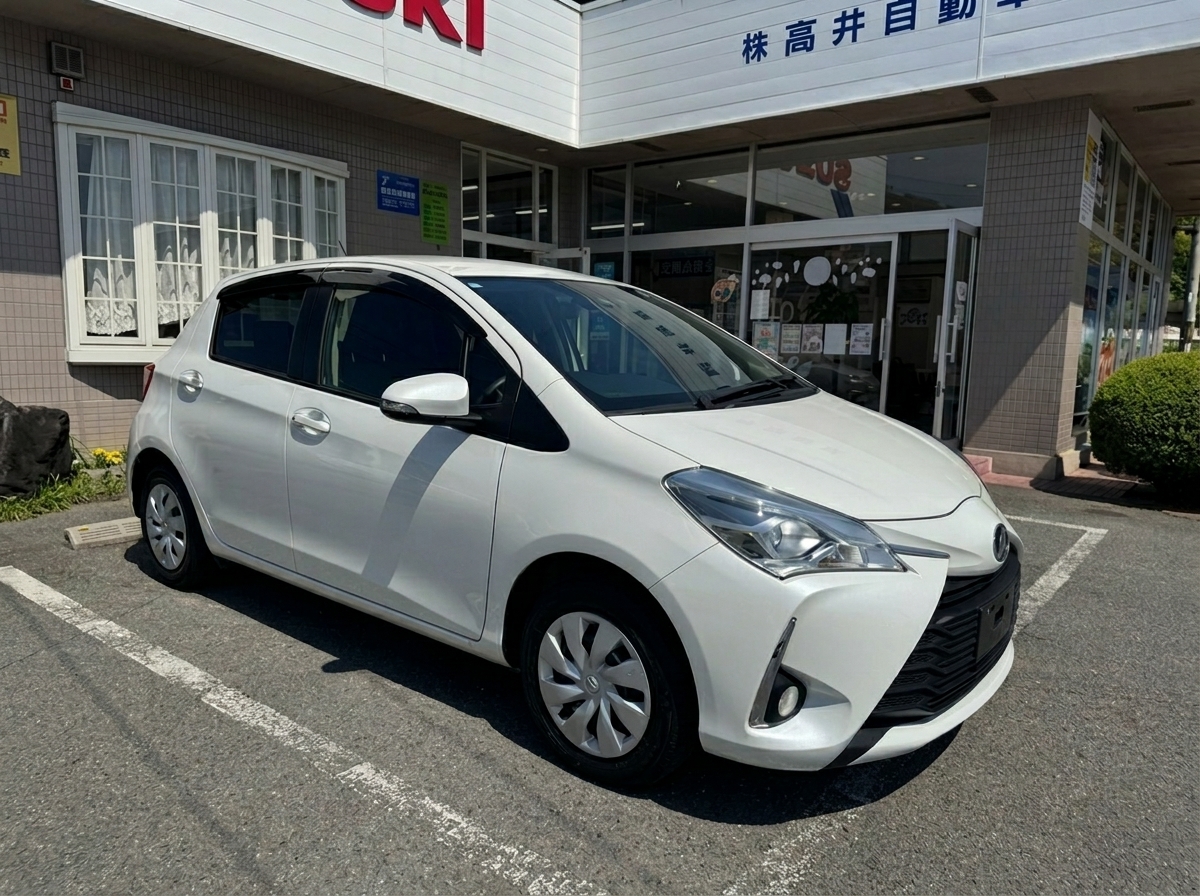 2019 Toyota  Vitz F Safety Edition III – 1.0L Highly Efficient | Only 18k km | Grade 4.5 One Owner | Pearl White Modern City Hatchback